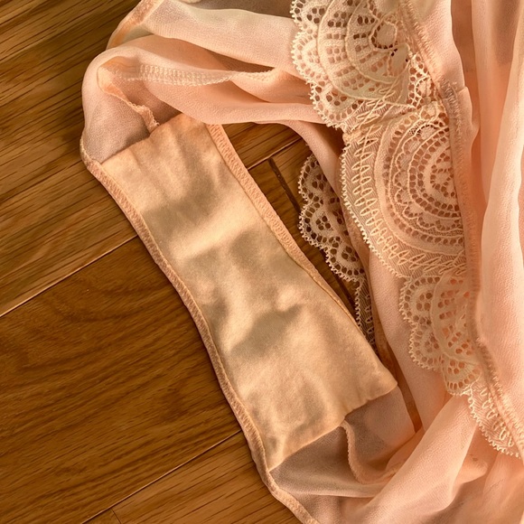 Auden Cream and White Chemise with Lace V-Neck - Picture 7 of 7